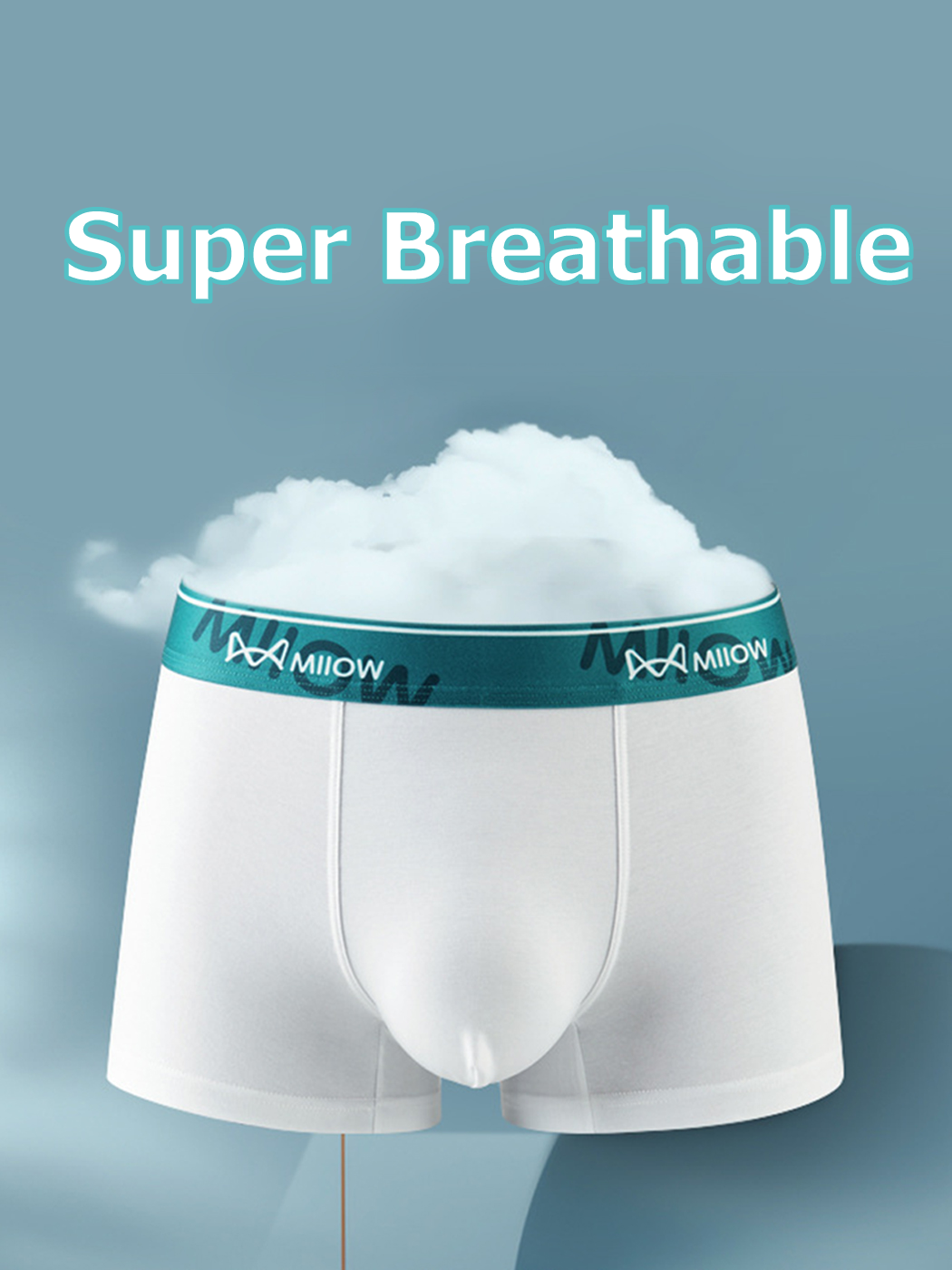 Men's U Convex Pouch Breathable Cotton Trunks