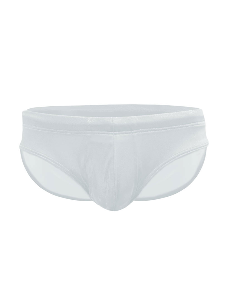 Men's Solid Color Sponge Pad Swim Briefs