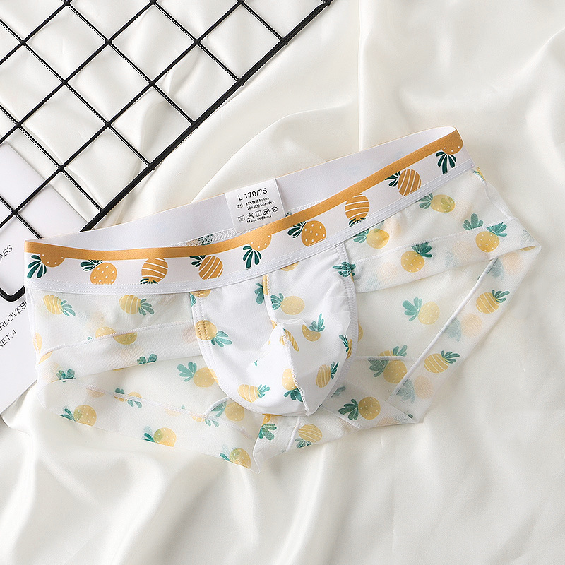 4 Pack Men's Flower Print Pouch Briefs