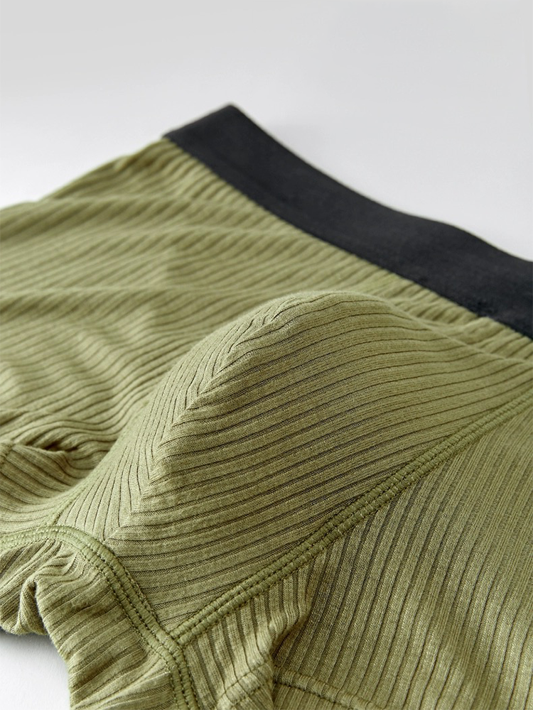 Men's Breathable Threaded Fabric U Convex Trunks