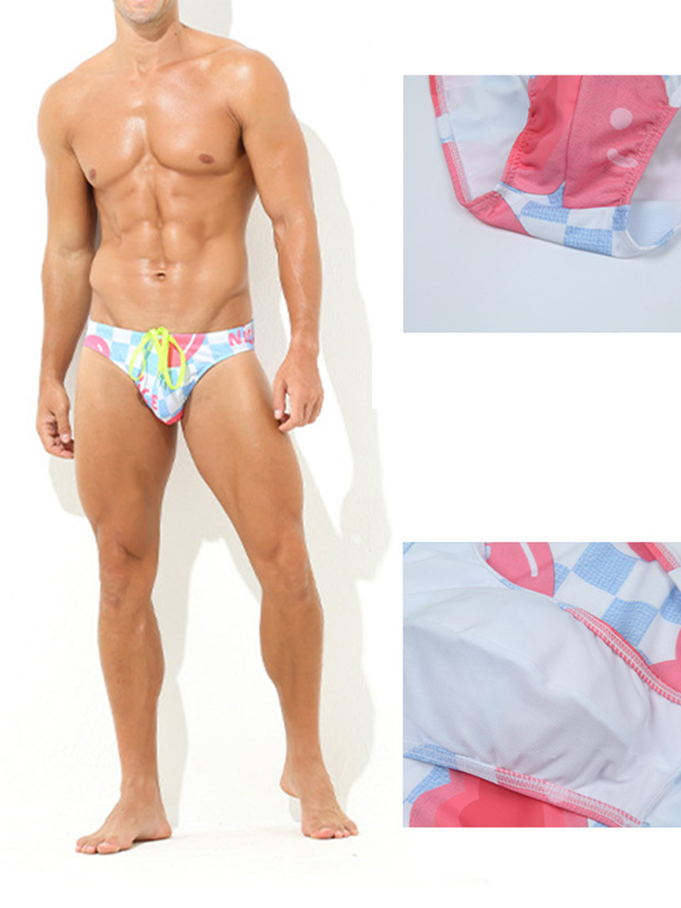 Men's Colorful Low-rise Briefs With Drawstring