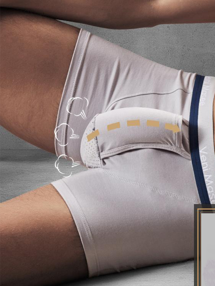 Men's Separate Ball Pouch Cotton Trunks