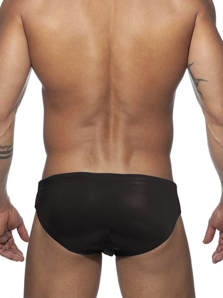 Men's Solid Color Sponge Pad Swim Briefs