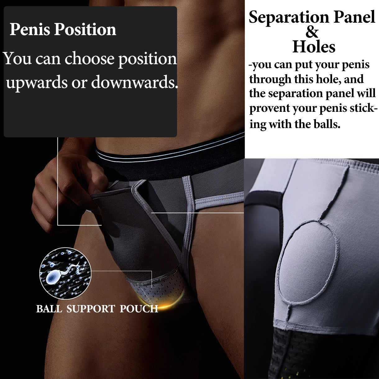 Men's Multi-function Up-pouch Briefs