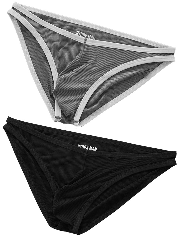 Sexy V-shape Low-rise Threaded Bikini For Men
