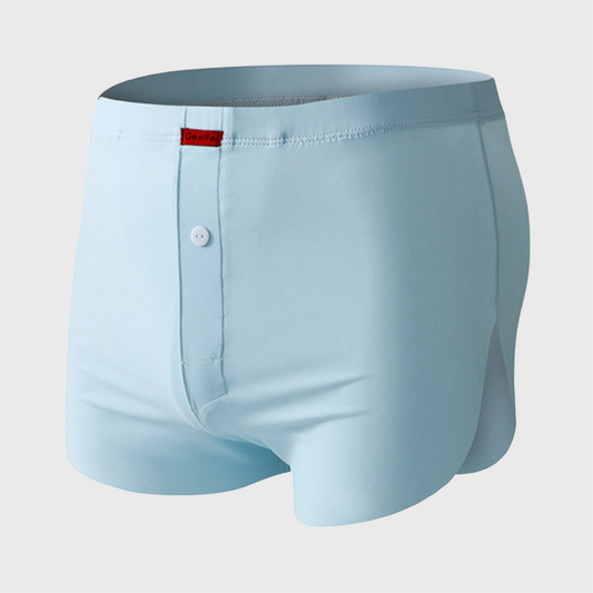 Men's Breathable Boxers with Button Fly