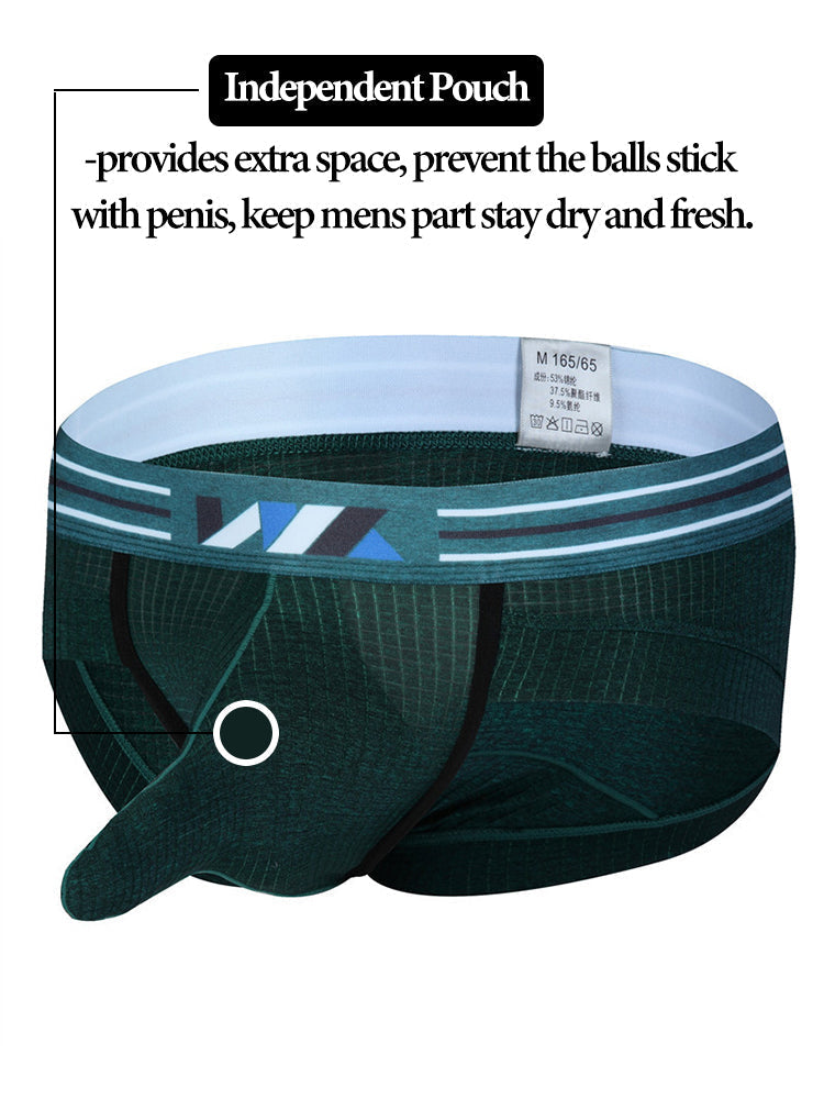 2 Pack Soft Separated Pouch Mens Briefs